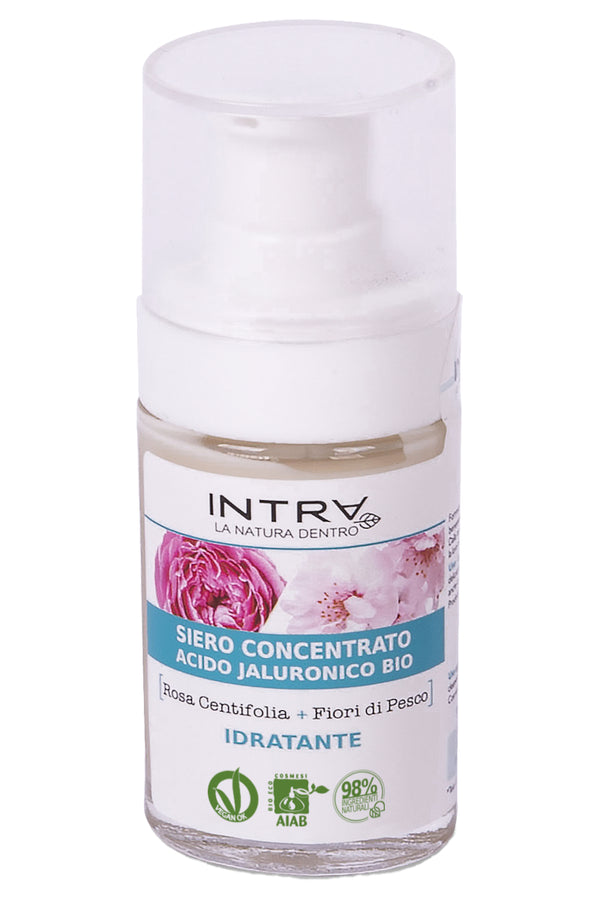 Ser concentrat acid hialuronic bio hidratant – rosa centifolia + flori de piersica, INTRA, 30 ml