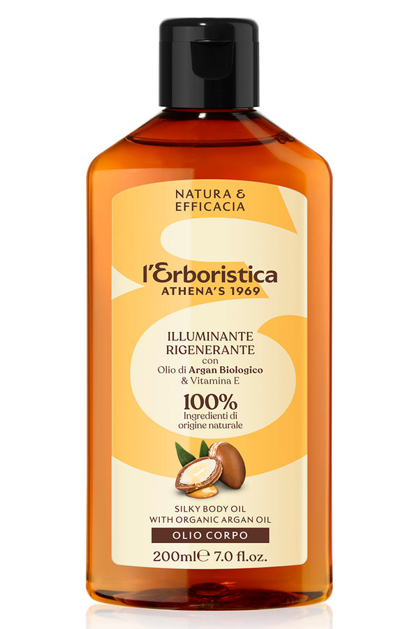 Ulei pentru corp cu ulei bio de argan, regenerant, catifelant, l'Erboristica, 200 ml