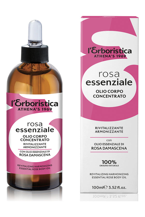 Ulei concentrat pentru corp, cu ulei esential de Rosa Damascena 100% natural, l'Erboristica, 100 ml,