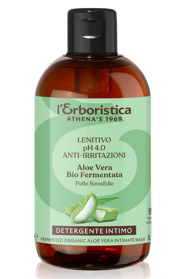 Sapun lichid intim cu aloe vera bio fermentata, lenitiv, anti-iritatii, l'Erboristica, 250 ml