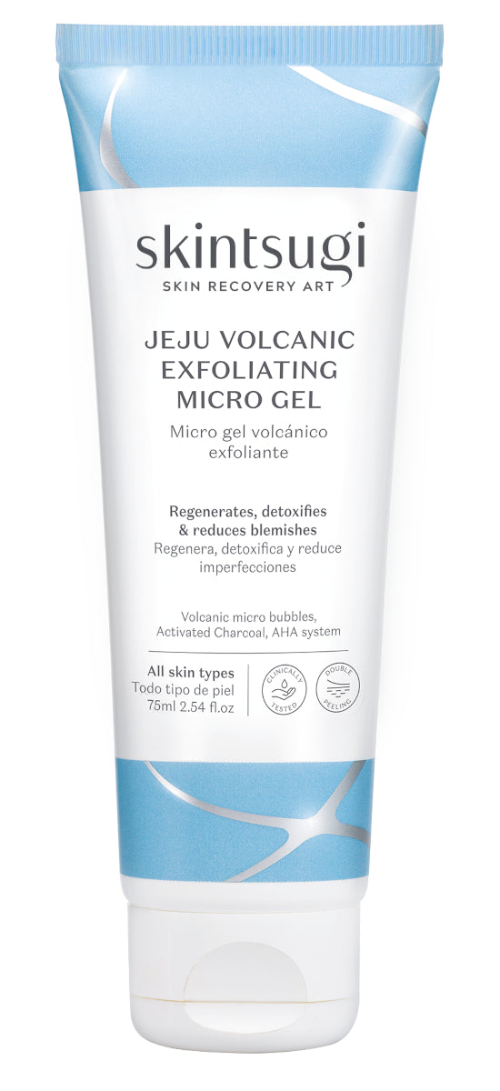 Micro gel facial exfoliant, Skintsugi, cu microparticule de roca vulcanica, 75 ml